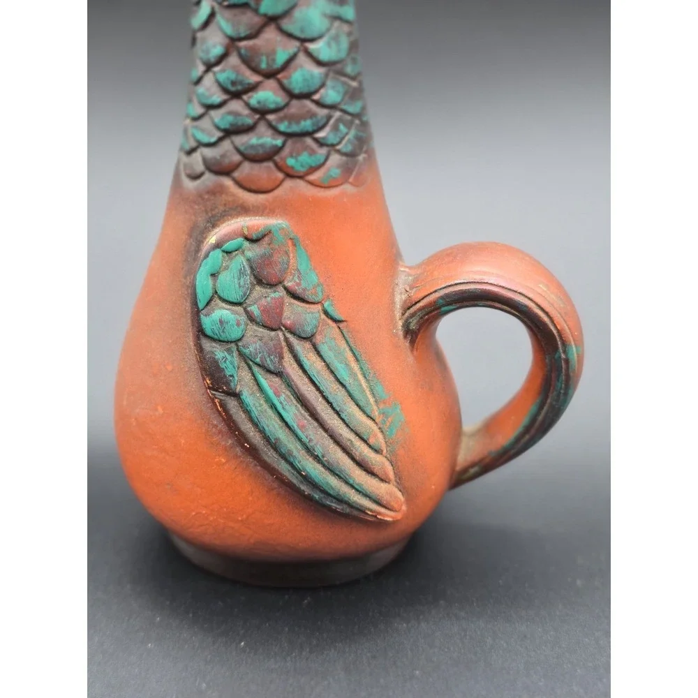 Vintage‎ Rooster Decanter with Cork Stopper Hand Painted